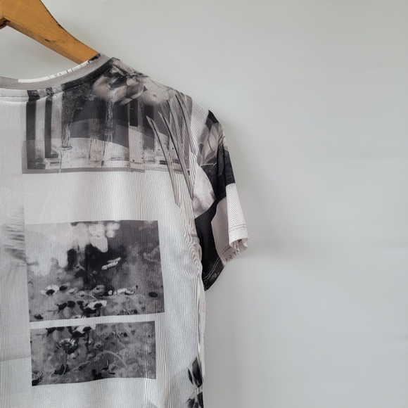 Desigual Collage Arty Photo Double Layer Short Sleeve  Women's Size Large Medium - Picture 10 of 11